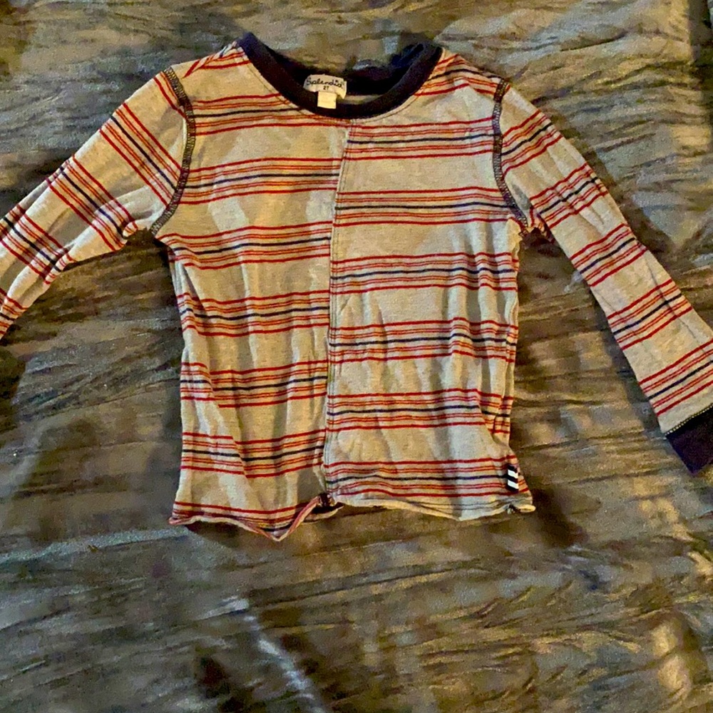 Splendid 2T cotton striped long sleeve shirt